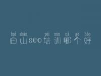 白山seo培训哪个好 网页设计优化