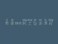 阜新seo网上培训课程 网站建设手机