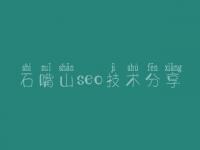 石嘴山seo技术分享 seo优化视频教程