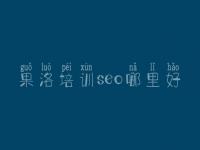 果洛培训seo哪里好，网站建设官方网