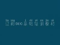 辽阳seo基础培训教材 网站内容的优化