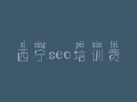 西宁seo培训费 seo关键词教程