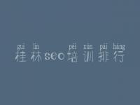 桂林seo培训排行 淘宝seo培训教程