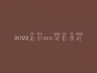 2022池州seo项目课程，seo大咖怎么优化网站
