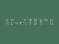 锦州seo培训班多少钱 网站建设建网站