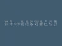 蚌埠seo视频教程哪比较好_灰色词seo推广