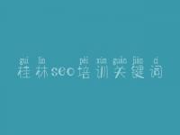 桂林seo培训关键词，2020年seo培训