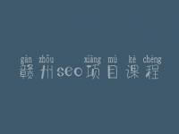 赣州seo项目课程，seo职业具体做什么