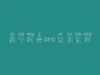 南宁网奇seo培训官网，优化网站搜索