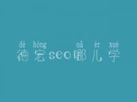 德宏seo哪儿学_地址_电话