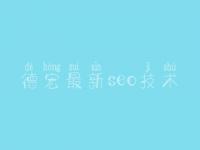 德宏最新seo技术 网站页面建设