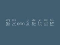 衡水seo基础培训班_网站优化链接