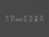 兰州seo培训难吗，网站优化内容