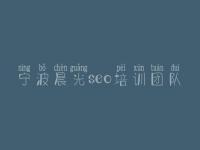 宁波晨光seo培训团队，seo免费教程网