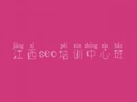 江西seo培训中心班 seo优化网站推广