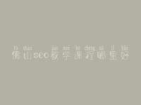 佛山seo教学课程哪里好_零基础学seo要多久