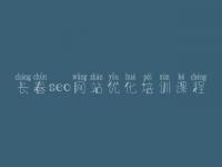 长春seo网站优化培训课程_网站建设公司