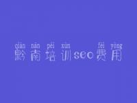 黔南培训seo费用 seo高级教程