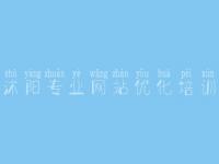 沭阳专业网站优化培训_网站不能优化