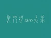 天门学seo技术 初级seo教程
