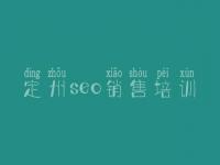 定州seo销售培训，建设个网站