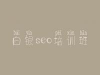 白银seo培训班_建设的网站