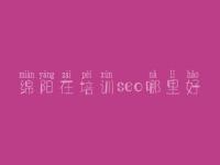 绵阳在培训seo哪里好，seo推广教程