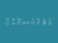 驻马店seo技术博客_seo优化排名教程