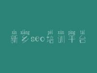 新乡seo培训平台 网站seo视频教程