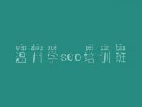 温州学seo培训班 招聘网站建设