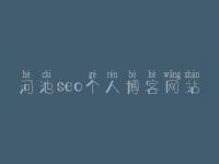 河池seo个人博客网站_建网站网站建设