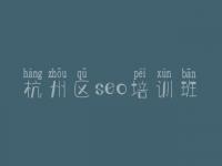 杭州区seo培训班_seo网络优化是什么