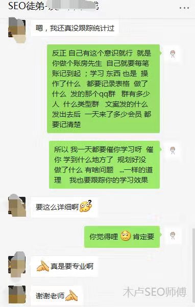 SEO培训是在“割韭菜”？听听木卢与徒弟的点点滴滴