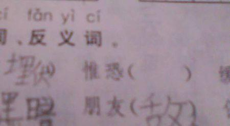 害怕的反义词