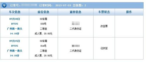 车票改签规则