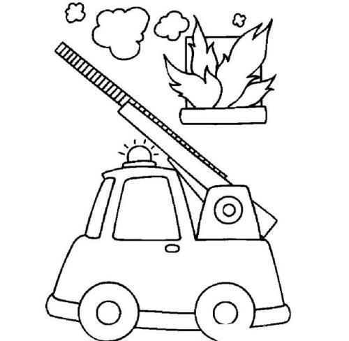 消防车简笔画