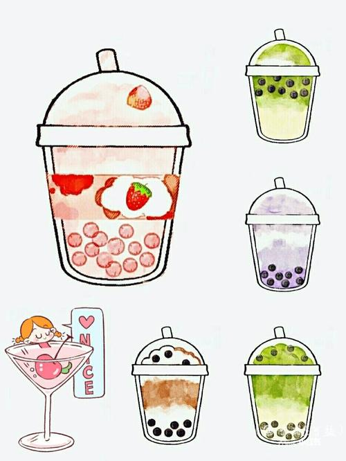 可爱奶茶简笔画