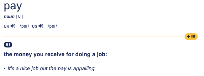 钱的英语怎么写