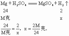 镁和稀硫酸反应
