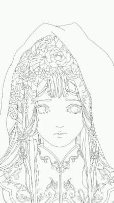 古风美女简笔画