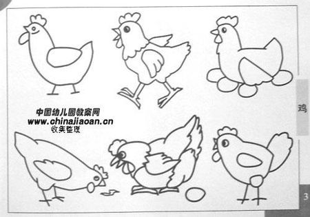 鸡怎么画简笔画